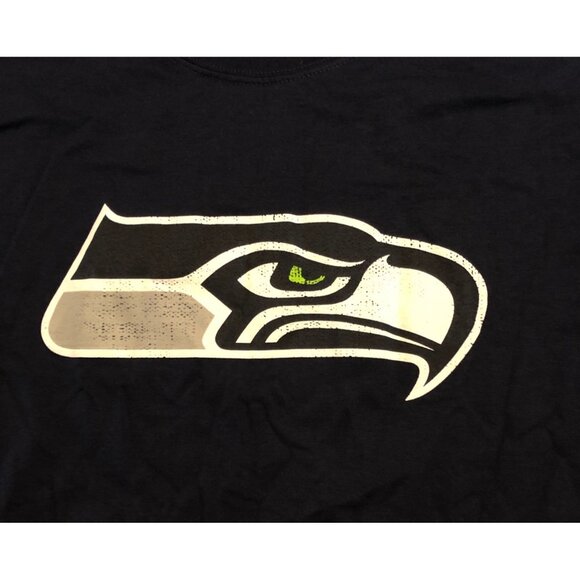 Seattle Seahawks T-Shirt XL Navy Blue Logo Bud Light Cotton NFL Football - Picture 2 of 5